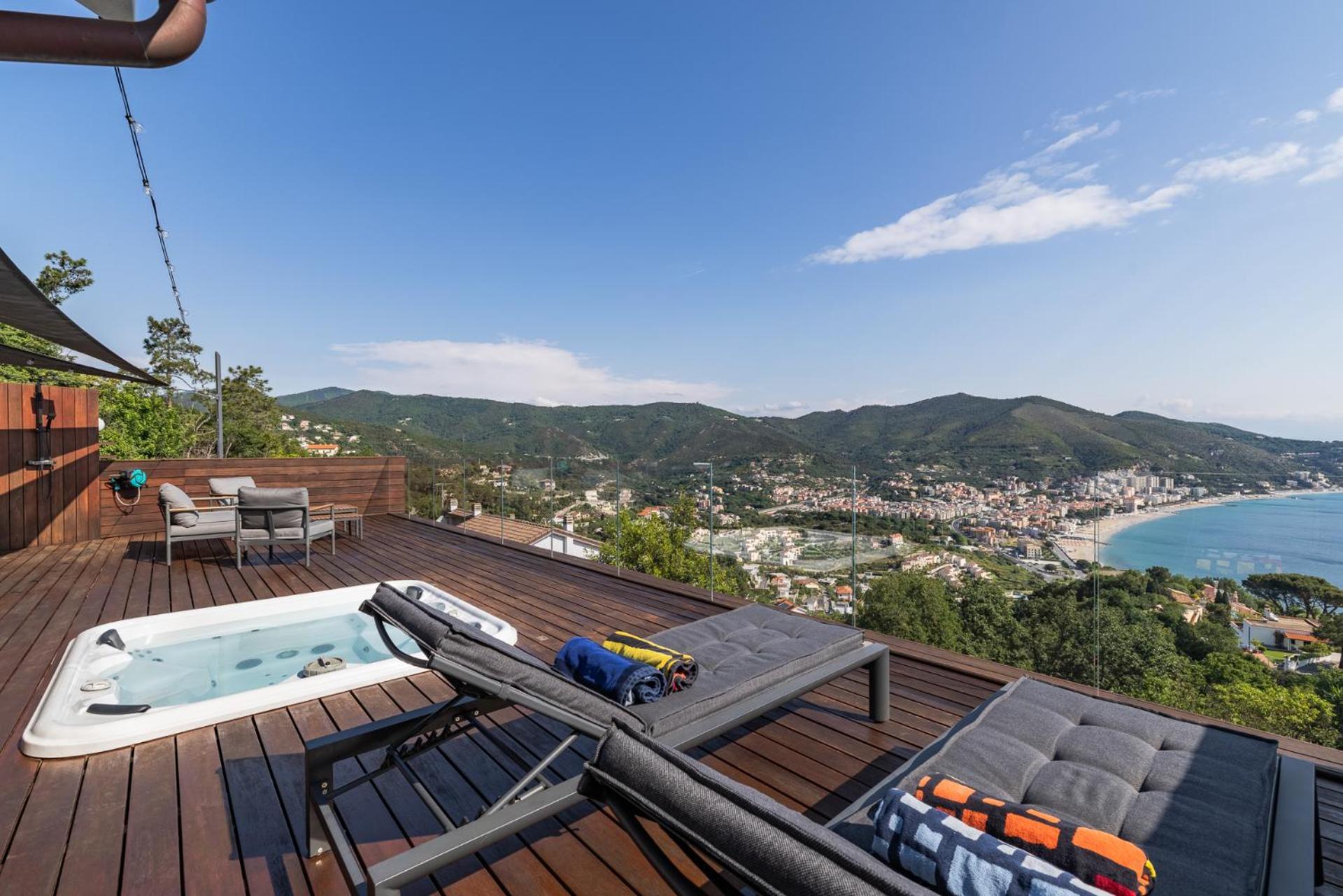 Spettacolare Vista Isola Terrazza E Idromassaggio Villa Noli Eksteriør bilde