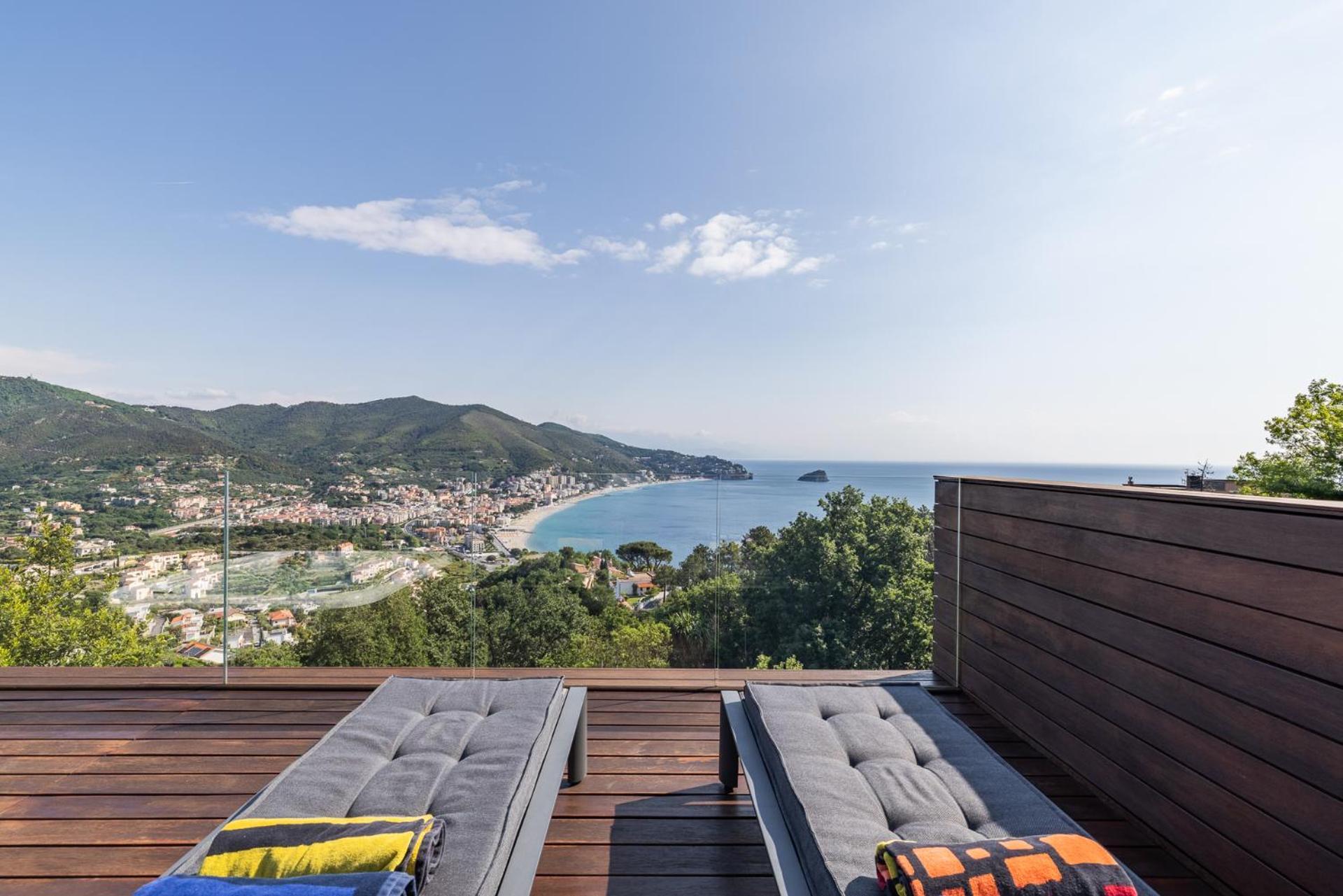 Spettacolare Vista Isola Terrazza E Idromassaggio Villa Noli Eksteriør bilde