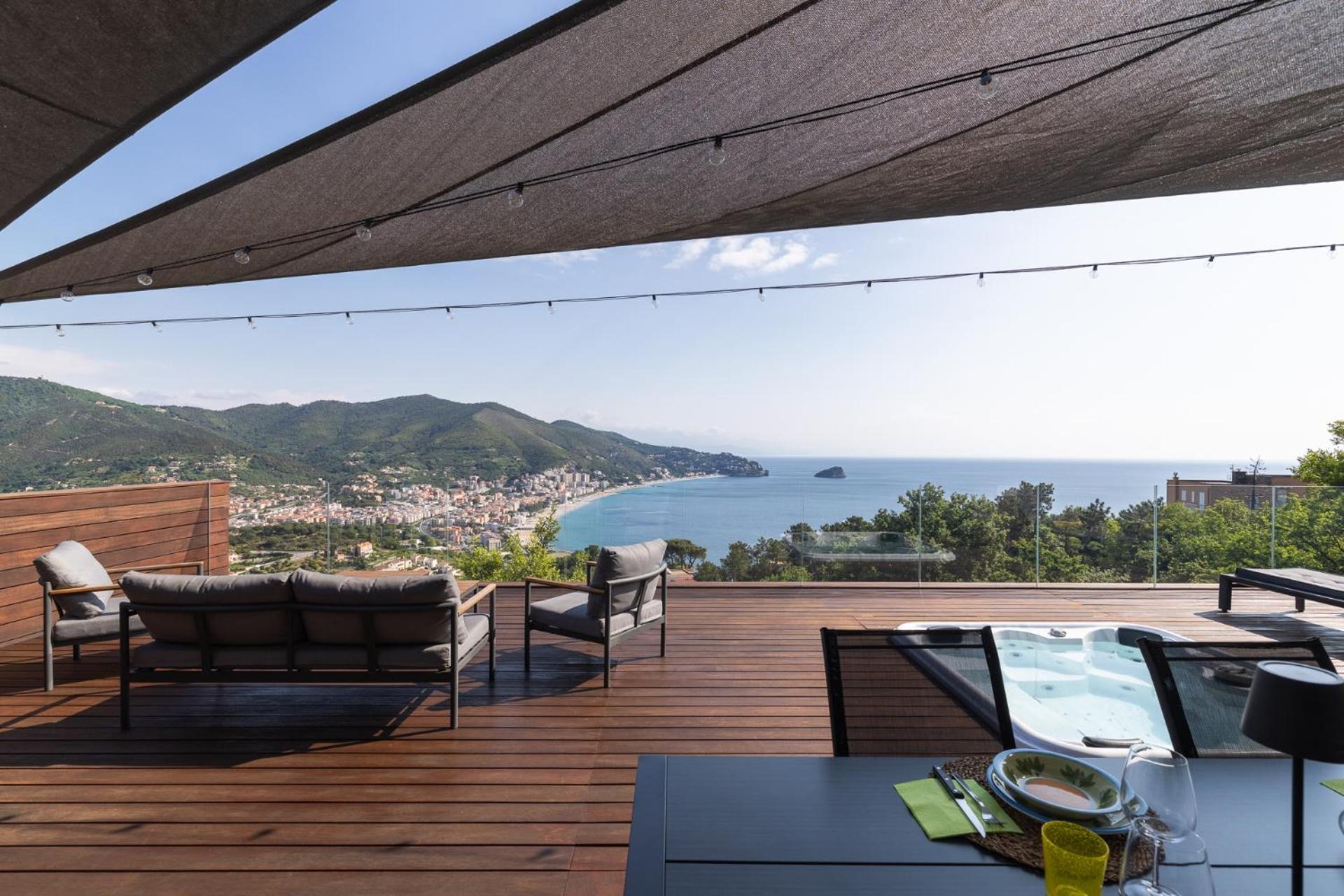 Spettacolare Vista Isola Terrazza E Idromassaggio Villa Noli Eksteriør bilde
