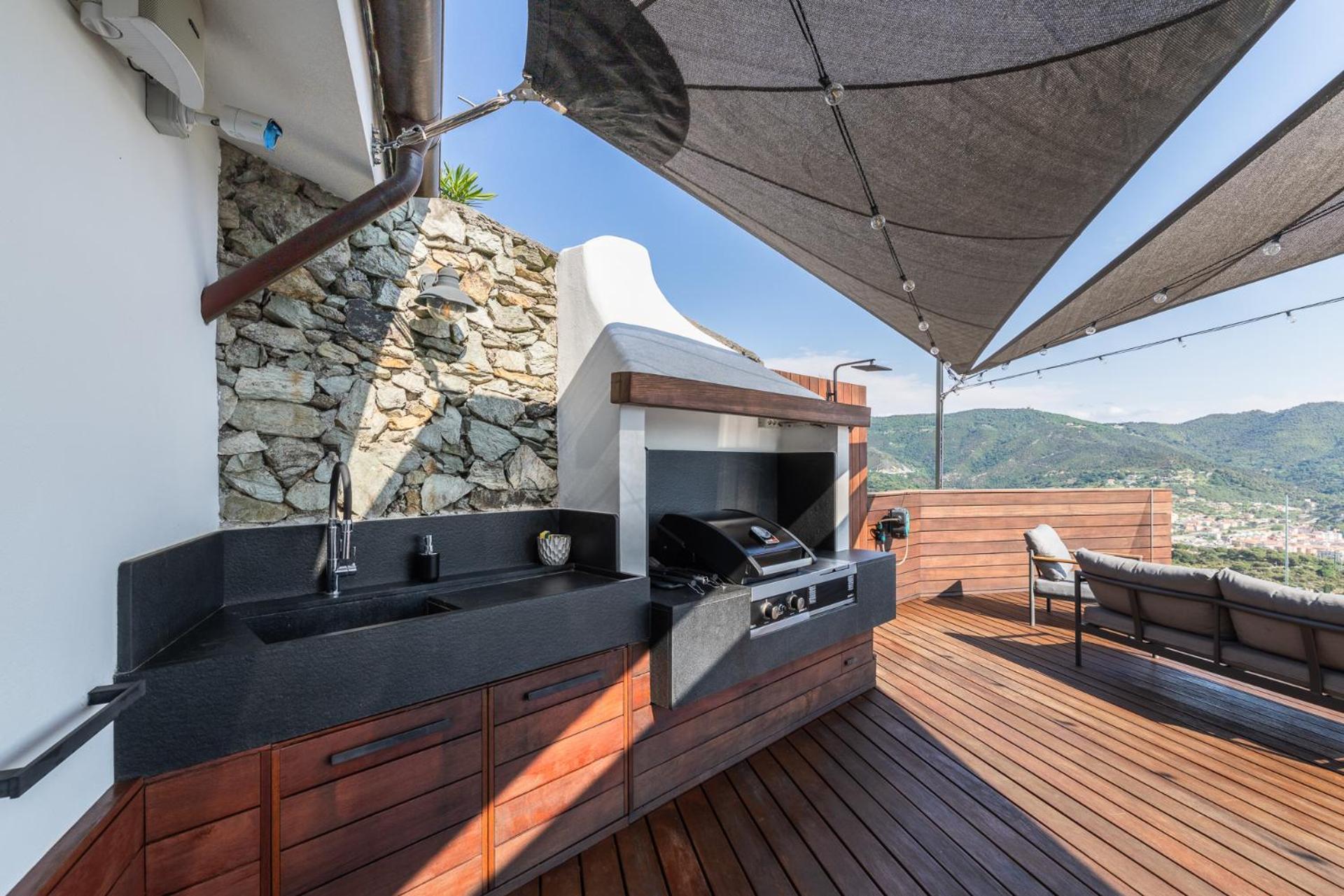 Spettacolare Vista Isola Terrazza E Idromassaggio Villa Noli Eksteriør bilde